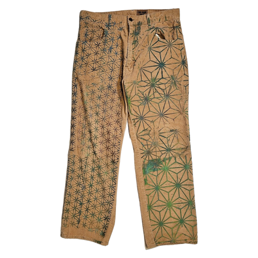 Flower of life Corduroy pants