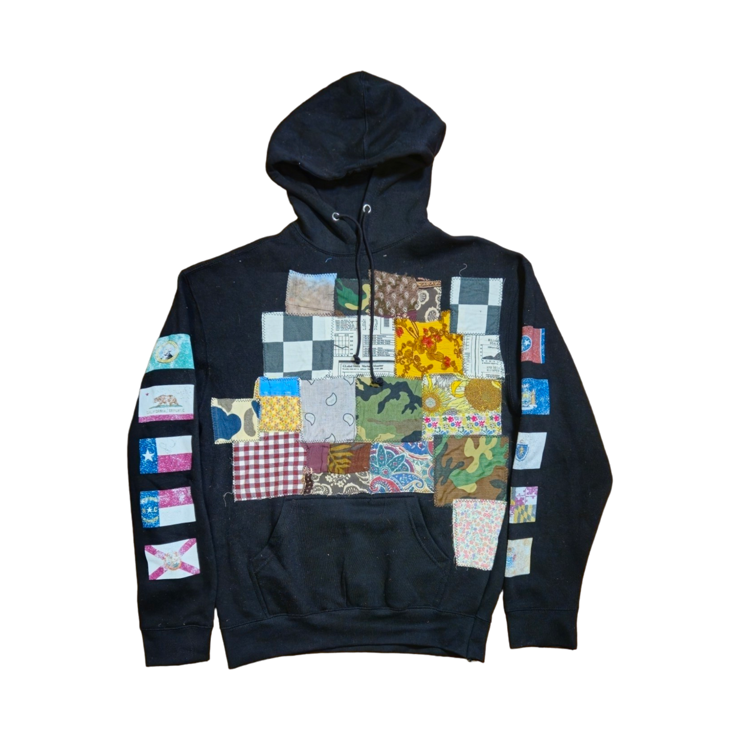 Flag Patchwork Hoodie