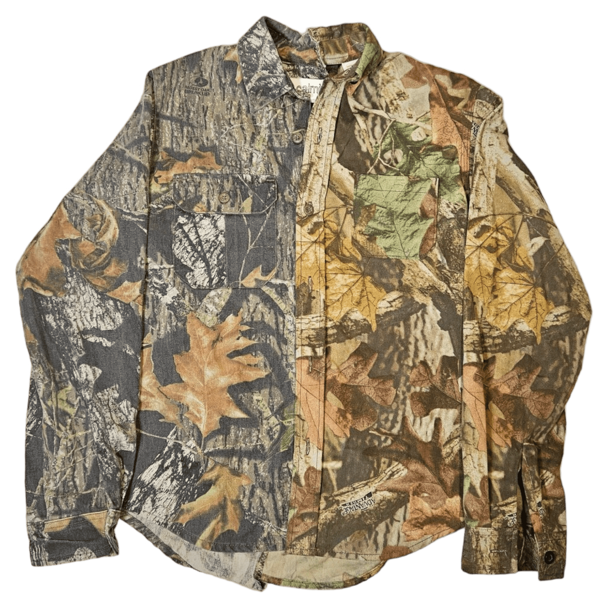 Split camo button up - Calm Jungle World