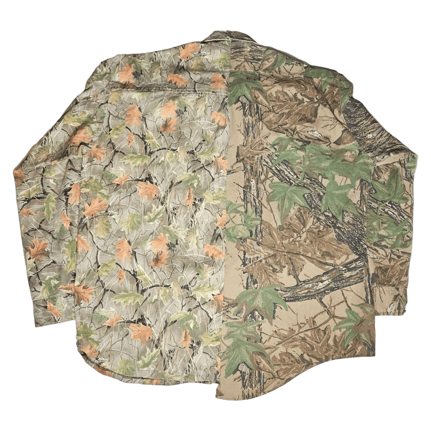 Split camo button up - Calm Jungle World